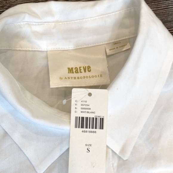 Anthropologie Maeve button up tie front top - Picture 5 of 10